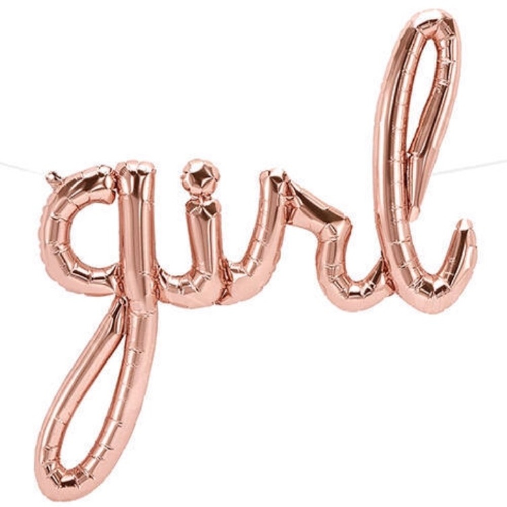 Rose Gold “girl” balloon